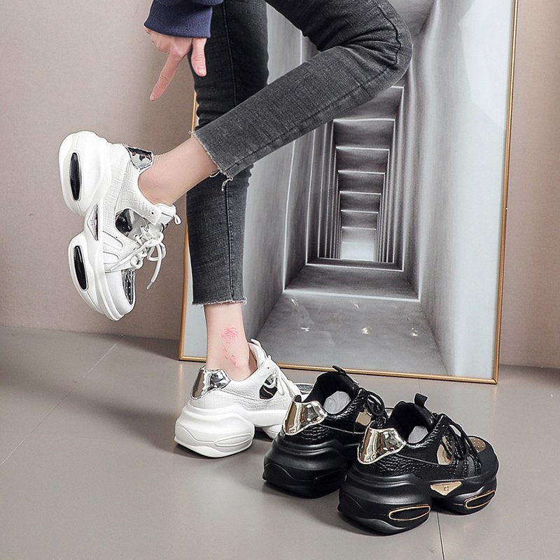 Sneakers Vulcanized Shoes Fashion Wedges Thick Bottom