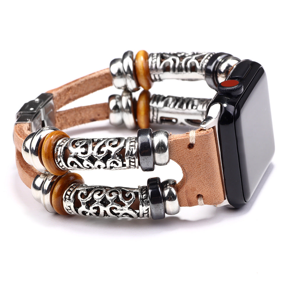 Strap Leather Bracelet Smart Watch
