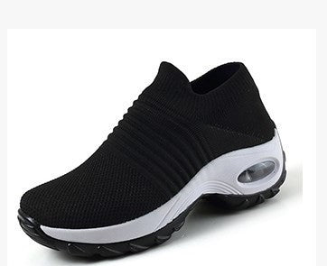 Air Cushion Fly-knit Sneakers Slip-on Shoes Fashion Rocking Shoes Casual Shoes Sock Shoes