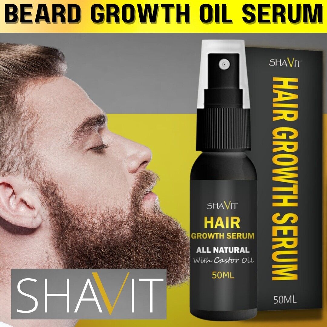 Mens Beard Growth Oil Serum Fast Growing Mustache Facial Hair Treatment